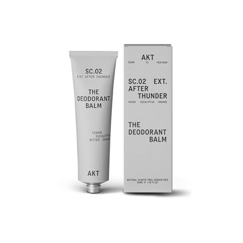 Akt, the Deodorant Balm. Award Winning, Multi-Use, Natural Deodorant. Plastic Free. Gender Free. Aluminium Free. 100% Effective — 1 Tube Lasts Up to 3 Months. Sc.02 After Thunder. 50ml