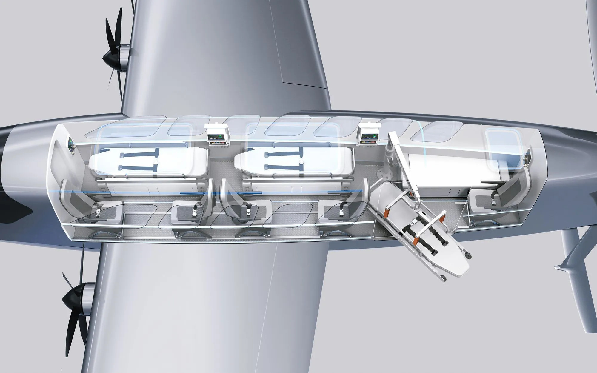 Medical transport configuration in the Viceroy
