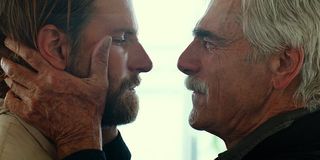 Sam Elliott's Bobby having an emotional moment with Bradley Cooper's Jackson Maine in A Star is Born