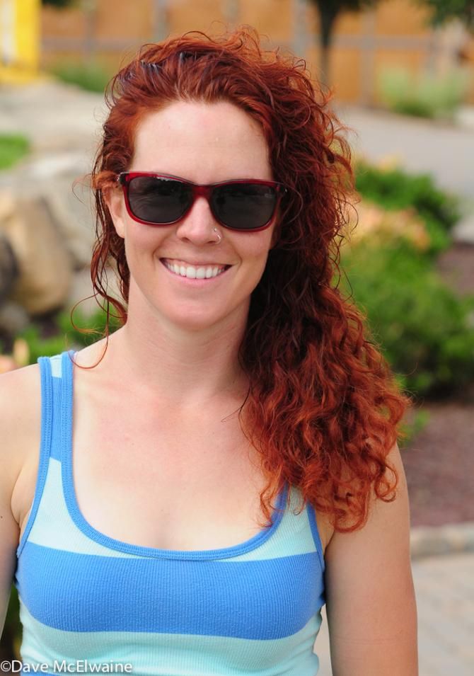 Teal Steton-Lee make a quick change out of her lycra