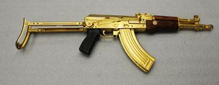 gold plated AK 47 from iraq