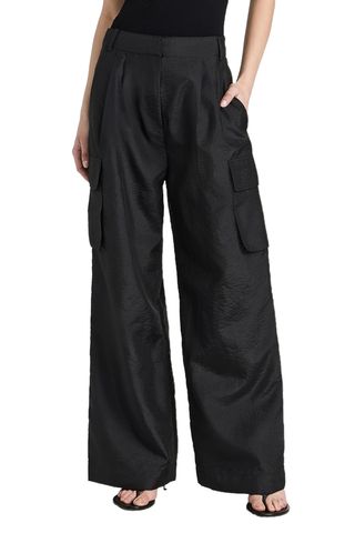 Crispy Nylon Pleated Cargo Pant