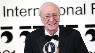 Michael Caine receives the Crystal Globe for Outstanding Contribution to World Cinema in August 2021.