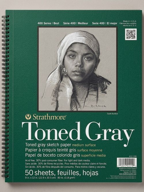 Toned Gray Sketch Pad 9x12