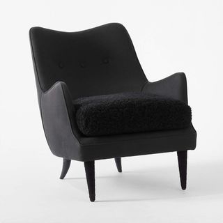 A Jed Black Shearling Chair