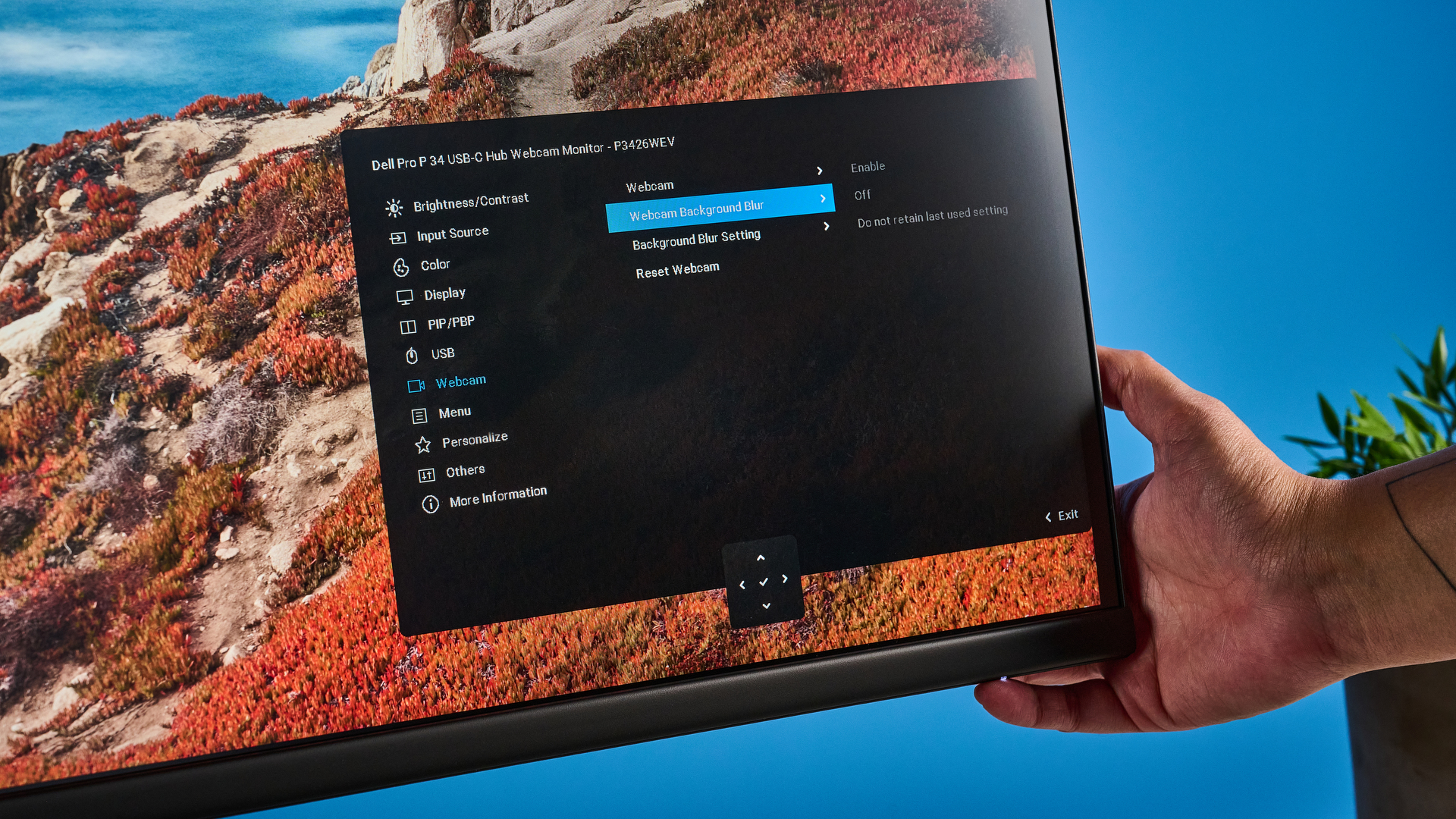 A black Dell Pro P3426WEV curved monitor for productivity