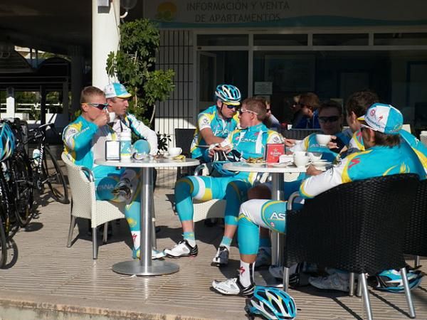 Alexandre Vinokourov and his Astana team are also in Calpe.