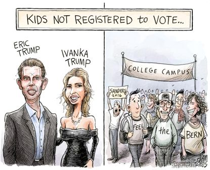 Political Cartoon U.S. Eric Ivanka Trump