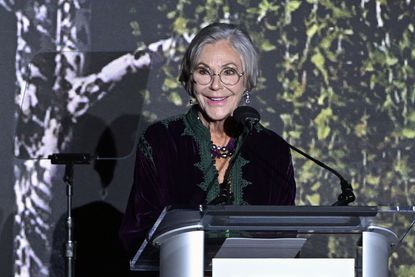 Alice Walton, the richest woman in the world, speaks onstage during the Getty Medal Dinner 2022 