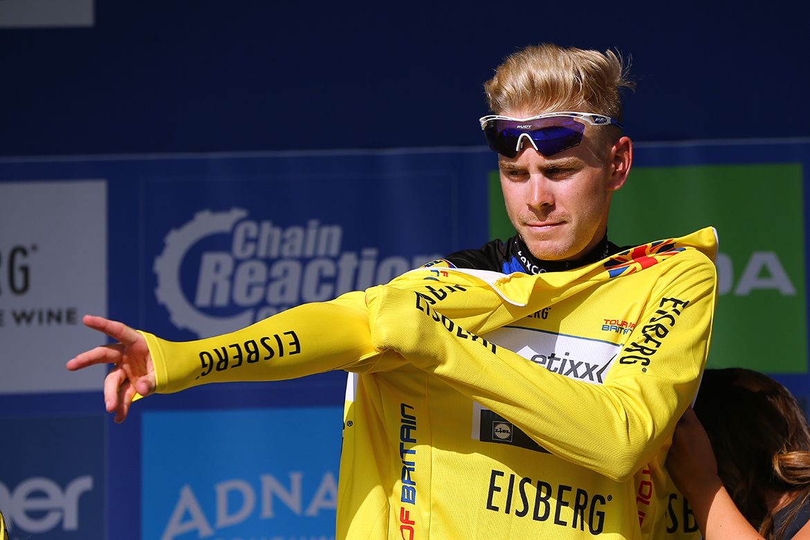 Julian Vermote (Etixx-Quickstep) in the overall lead at Tour of Britain