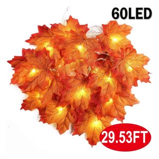 60LED Maple Leaves String Lights