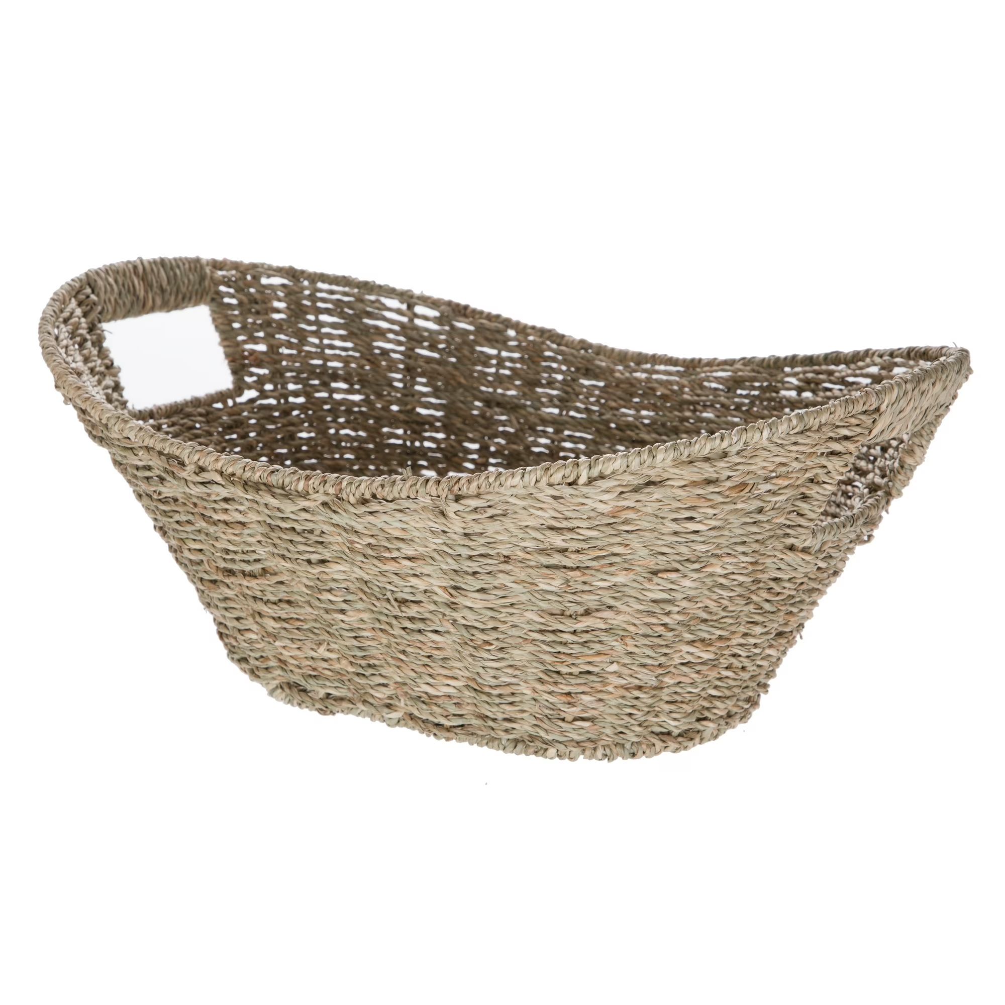 Mainstays Oval Natural Seagrass Storage Basket