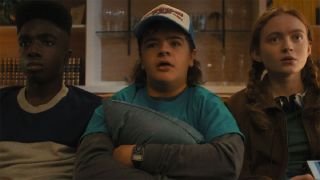 Dustin, Lucas and Max in Stranger Things.
