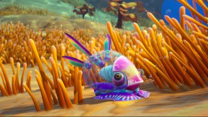 A Water Slug looks scared in Subnautica 2