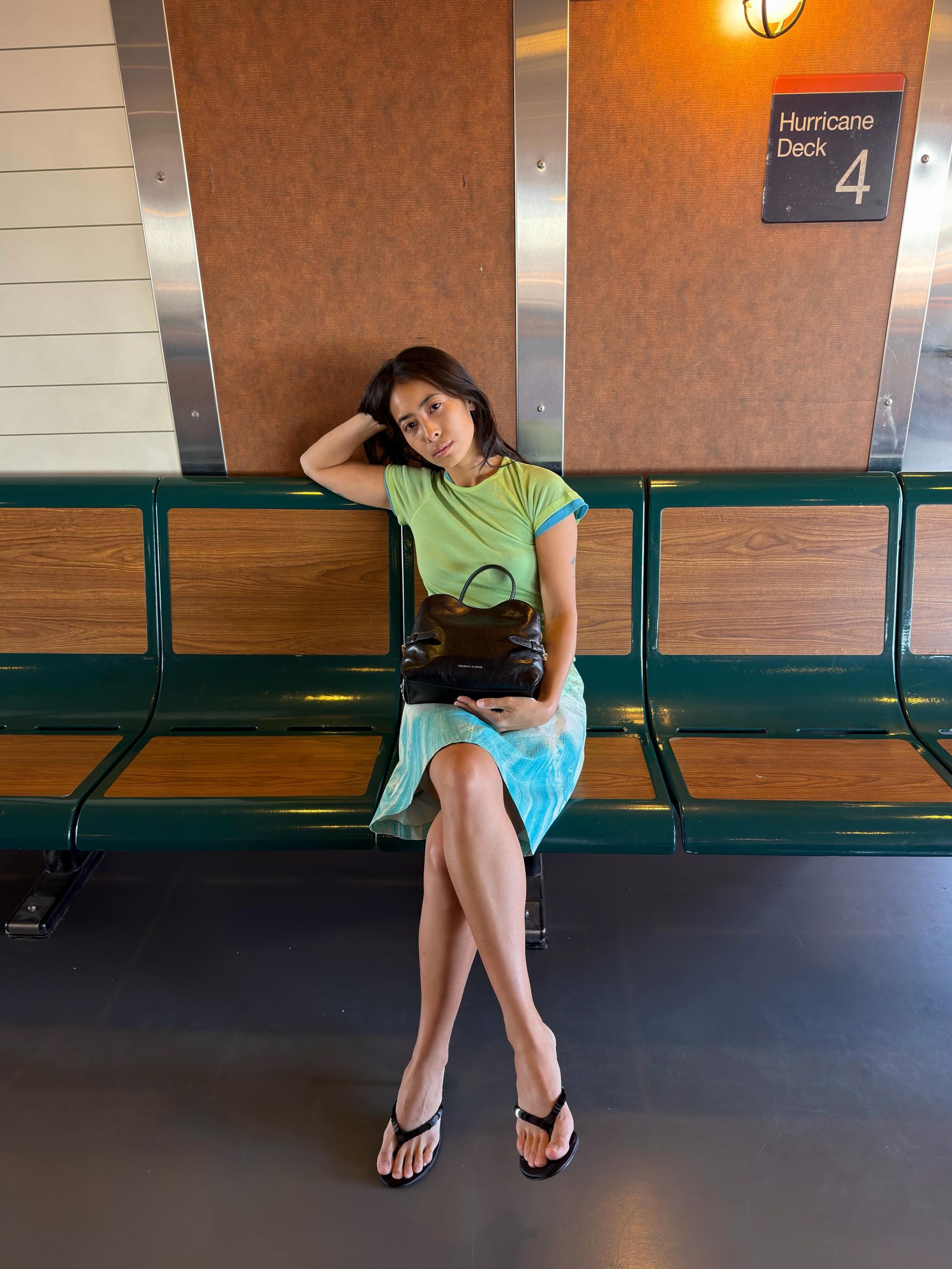 An image of a woman wearing green apple color trend summer 2026