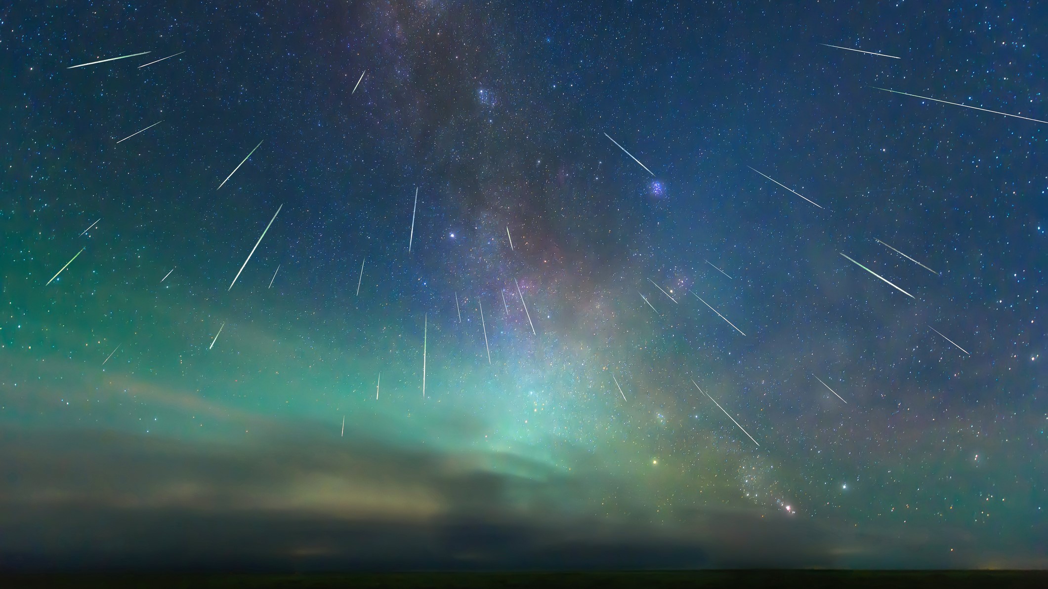 The Perseid meteor shower is a popular meteor shower. Here, the Perseids were captured on Aug. 13, 2018, Inner Mongolia, China.