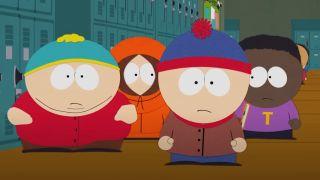 Stan, Cartman, Kenny and Tolkien Black in South Park