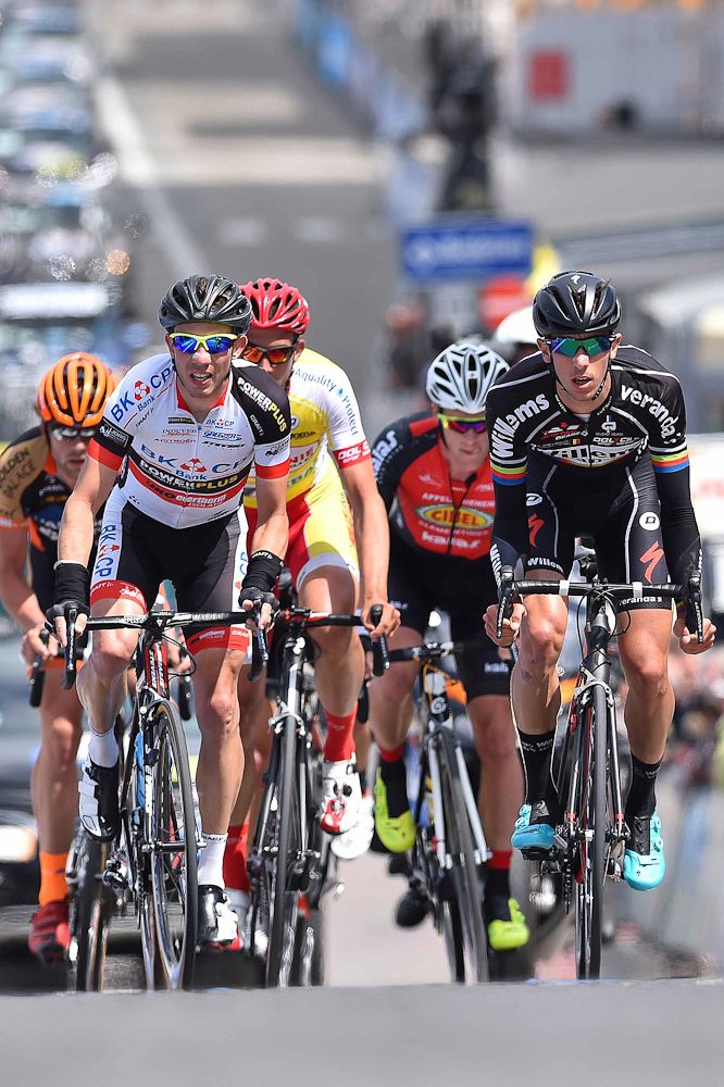 The day's breakaway gave it a go in Belgium.