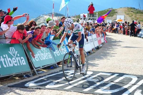 Alejandro Valverde (Movistar), second overall at the Vuelta a Espana.