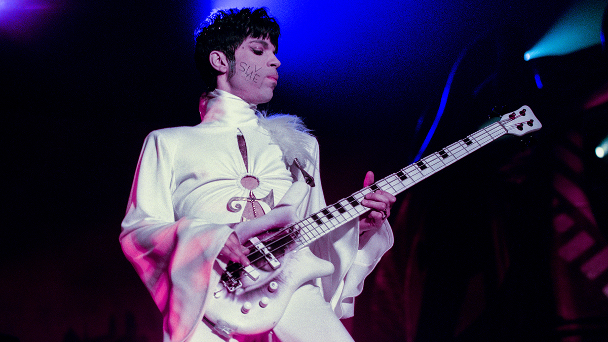 American singer, guitarist and singer songwriter Prince performs at Brabanthallen, Den Bosch, Netherlands 24th March 1995