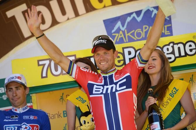 Stage winner Thor Hushovd (BMC)