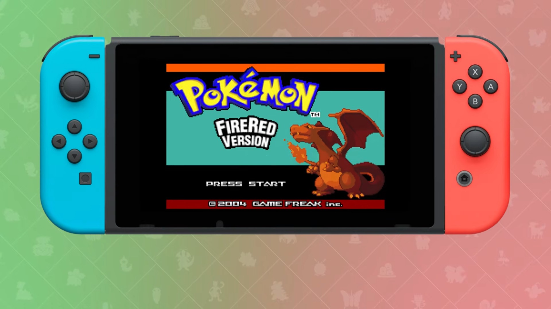 Pokemon FireRed running on Nintendo Switch