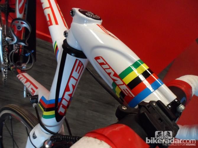 World champs memorabilia in the form of Tom Boonen's 2005 Time