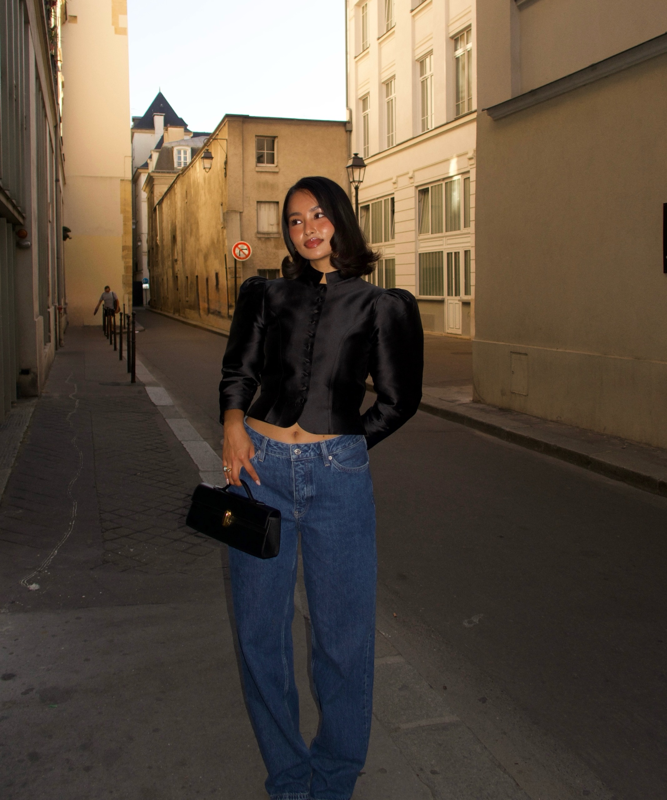 An image of a woman wearing best fitted fall jacket 2026