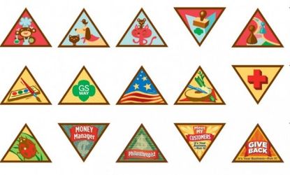 Girl Scout badges get their first makeover in 25 years: Among the new additions is "Money Manager" (bottom, left), which rewards youngsters who learn about financial independence.