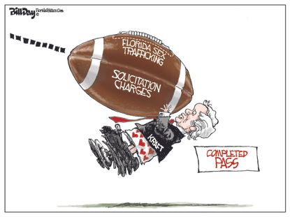 Editorial&nbsp;Cartoon&nbsp;U.S. New England Patriots Robert Kraft prostitution scandal Florida