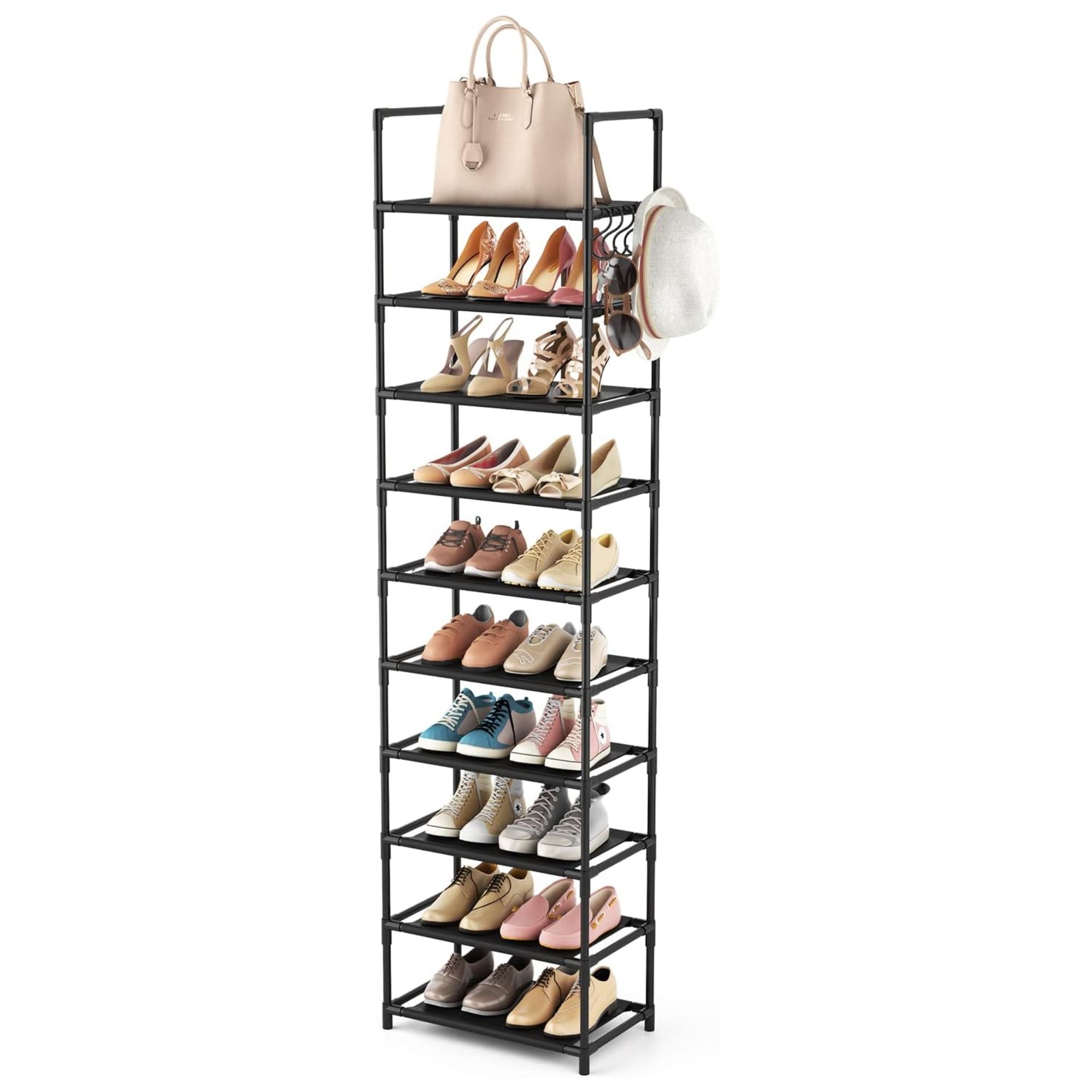 Narrow shoe rack
