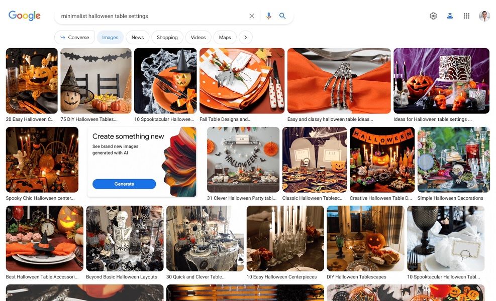 Google Images will display an AI-generation option for SGE testers.