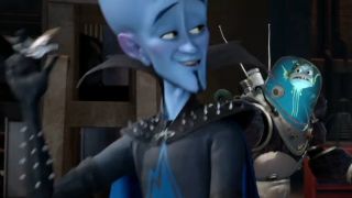 Megamind discussing plans with his sidekick in Megamind