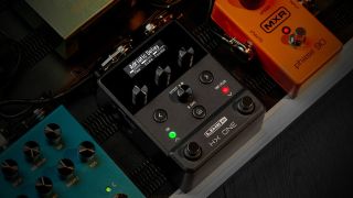 A Line 6 HX One on a pedalboard