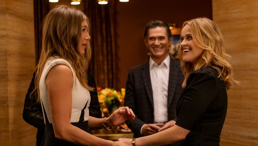 Jennifer Aniston, Billy Crudup, and Reese Witherspoon in &#039;The Morning Show&#039;.