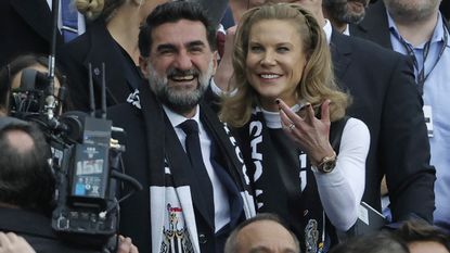 Newcastle chairman Yasir Al-Rumayyan (L) with Amanda Staveley