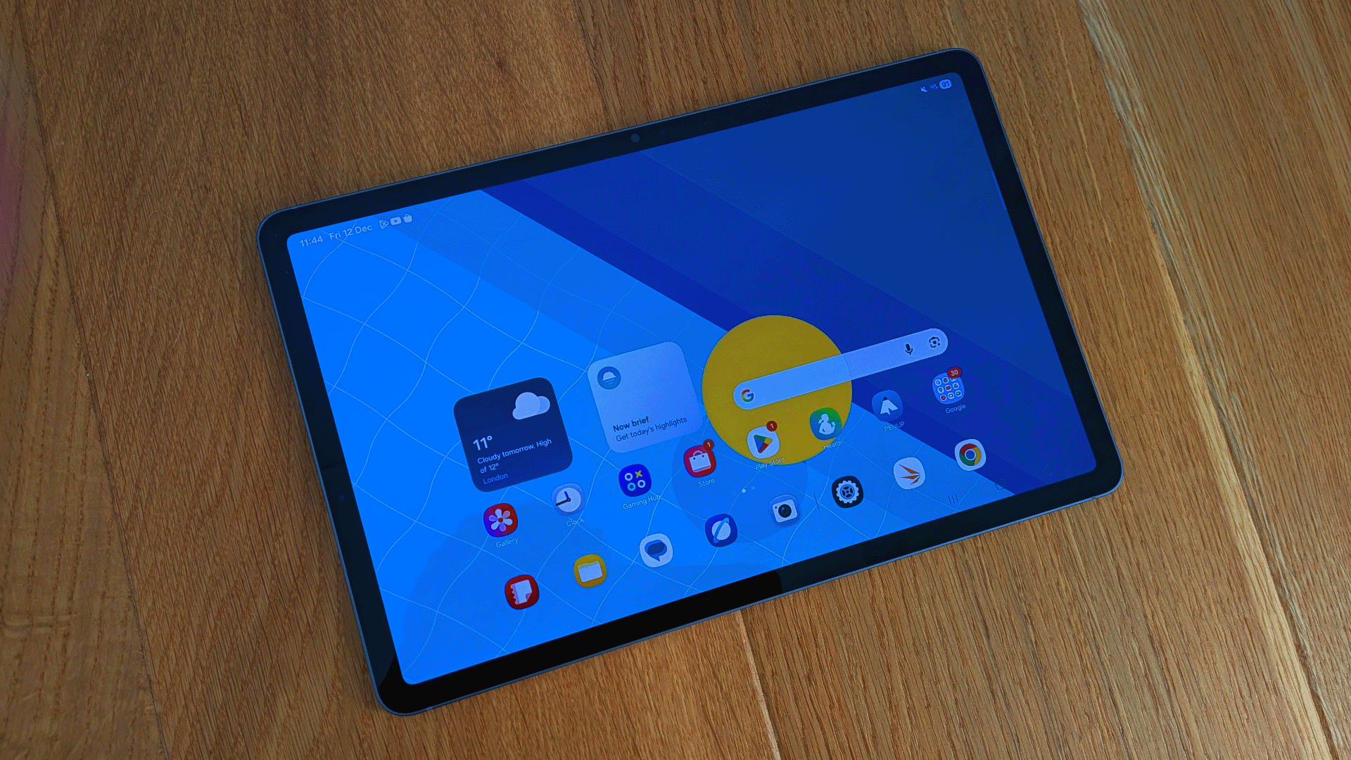 The Samsung Galaxy Tab S11 on a desk