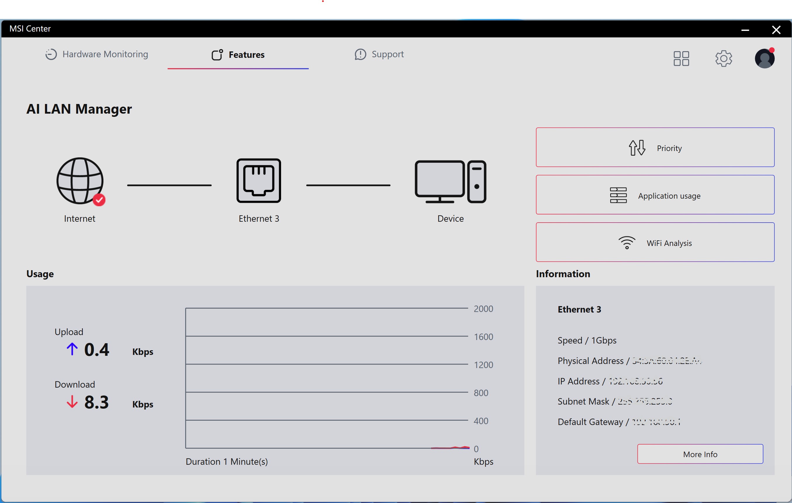 MSI X870E Godlike X - MSI Center