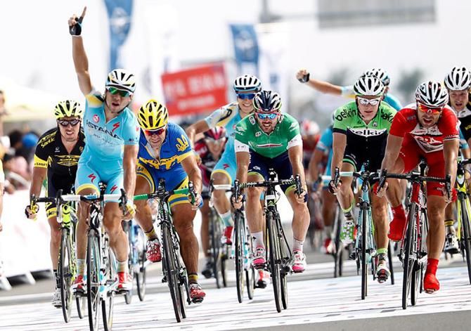 Arman Kamyshev (Astana Pro Team) wins the stage 3 sprint
