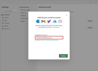 Add more accounts Outlook for WIndows 11