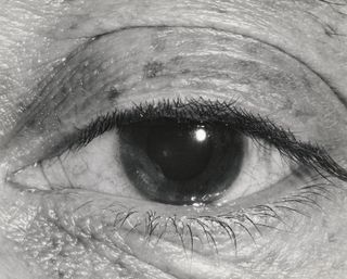 Close up of old persons eye.