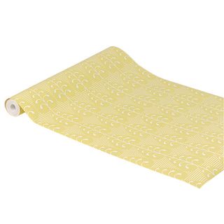 printed yellow wallpaper roll