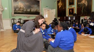 Kate Middleton with children at the Foundling Museum