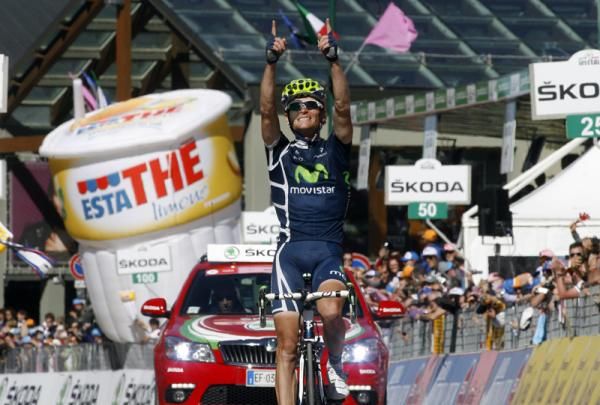 Vasili Kiryienka (Movistar Team) wins stage 20 of the Giro d'Italia