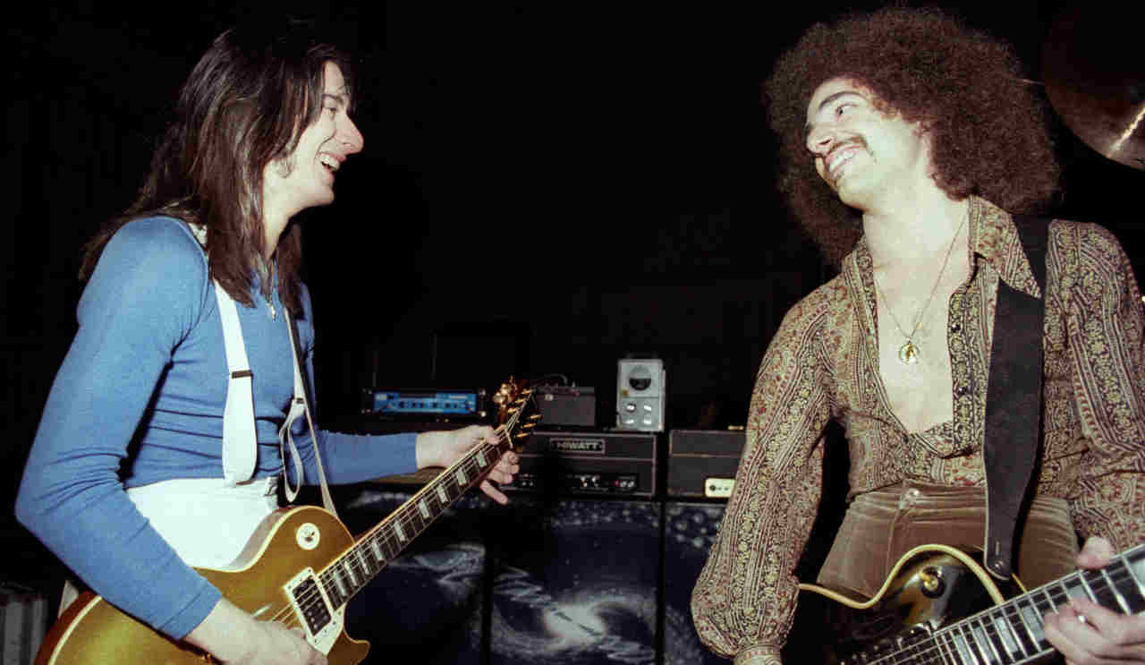 Journey’s Steve Perry and Neal Schon performing onstage in 1978