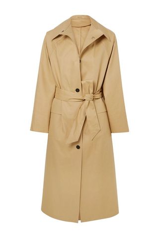 Belted Cotton Canvas Trench Coat