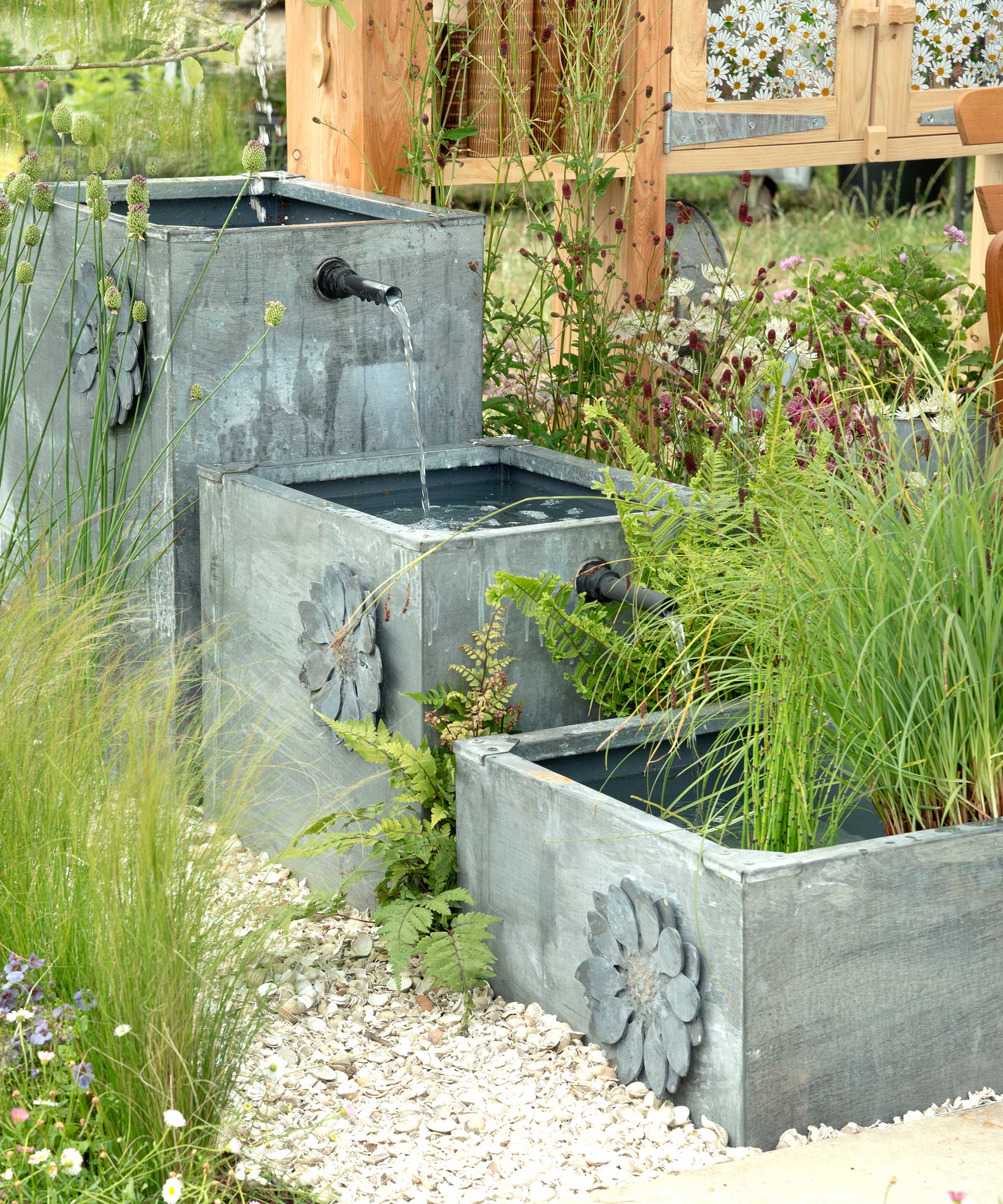 3-tier water feature