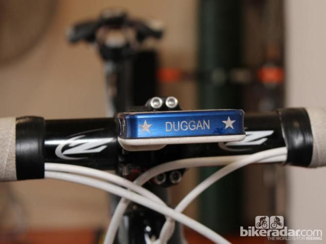 Timmy Duggan is the 2012 US national champ and a 2012 Olympian. This custom SRM PowerControl 7 was for the latter, but goes well with his US national champ kit