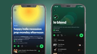 Screenshot of Spotify Daylist and Blend mixes