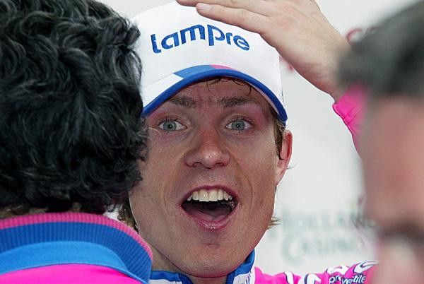 Cunego was thrilled at the finish.